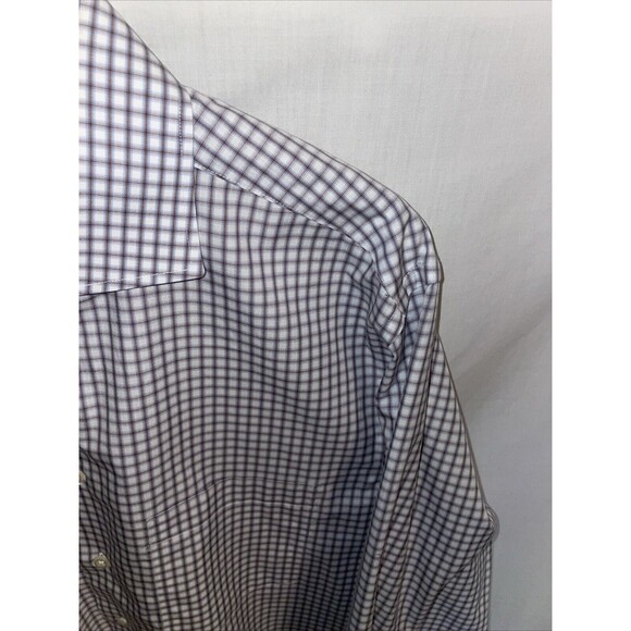 Egara Men’s Dress Shirt Size Large Red Blue Striped Business Formal Wedding City - Picture 4 of 12